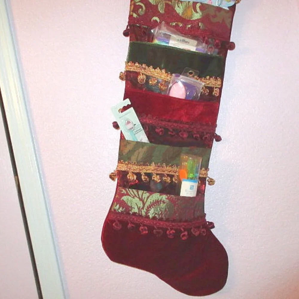Vtg Jumbo Christmas Stocking 33